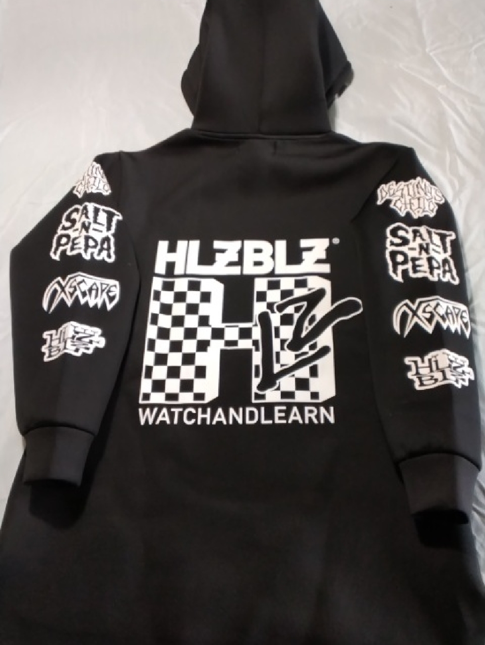 HLZ BLZ Neoprene Black Medium HOODIE " Watch And Learn " , $48